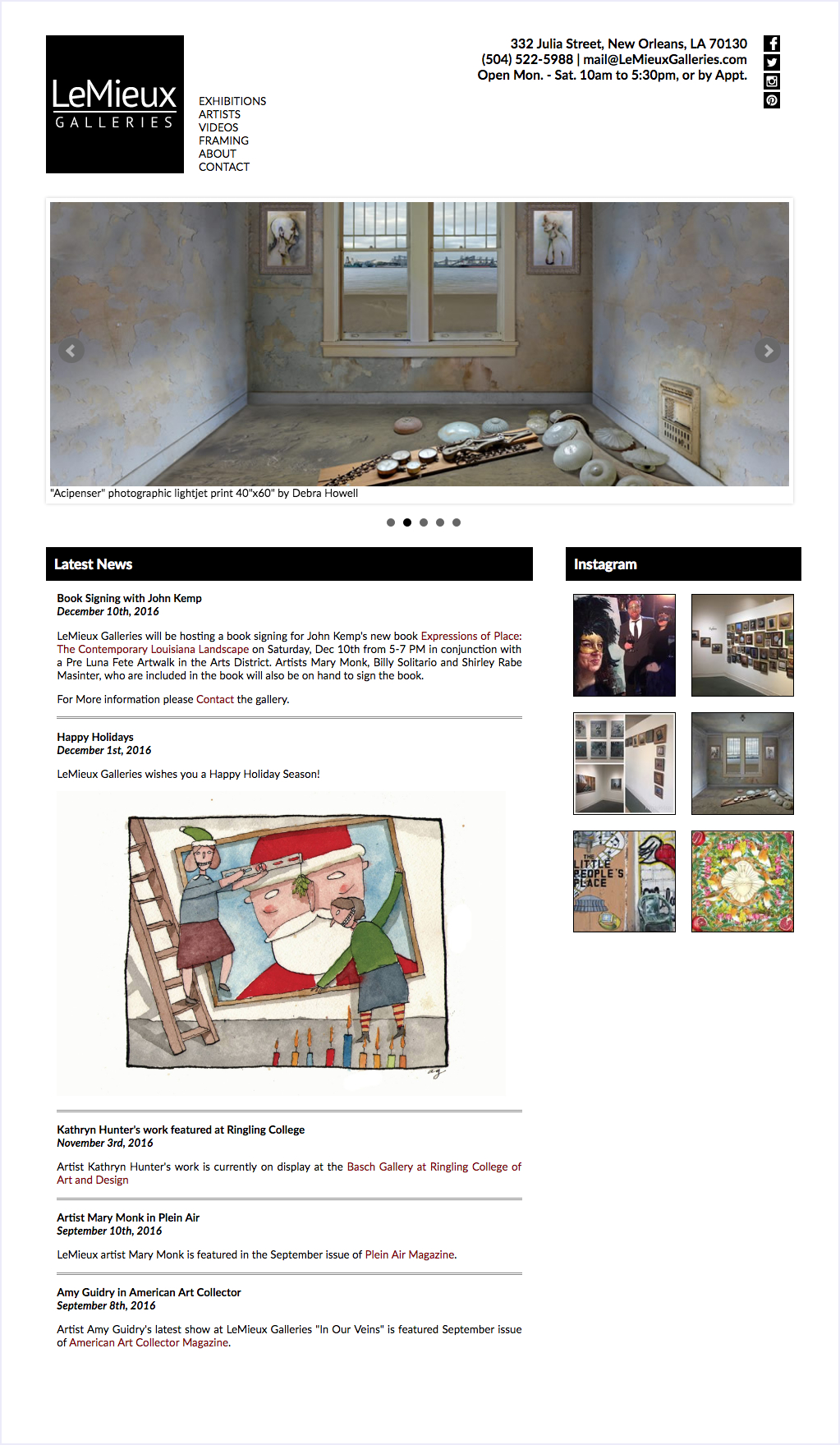 Lemieux Galleries Website