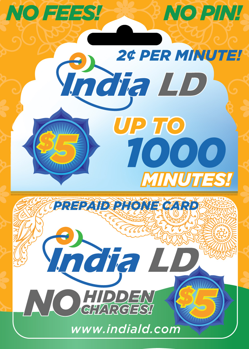 India LD Calling Card Packaging